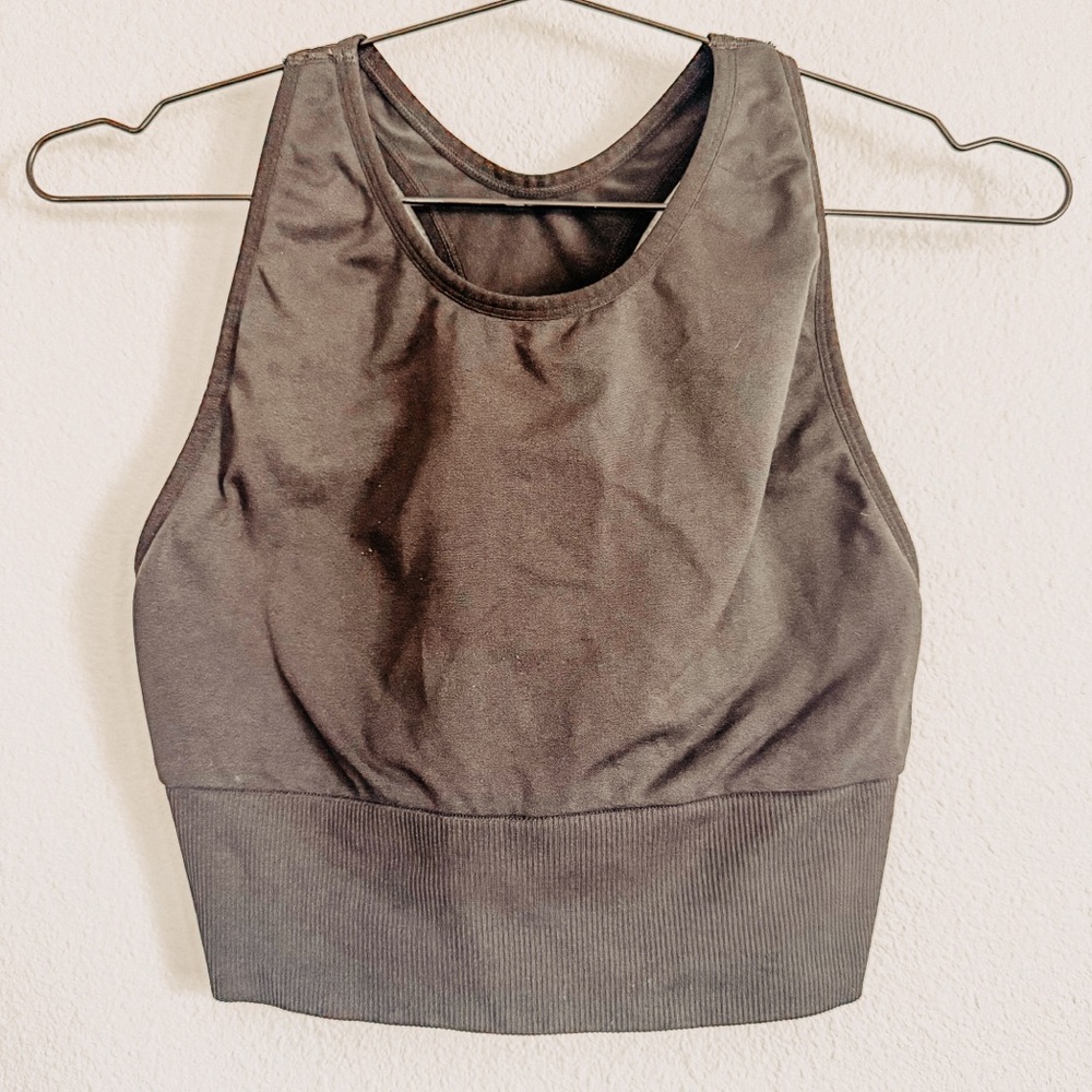 Victoria’s Secret | PINK Sport Black Sports Bra Cropped Tank. Size XL